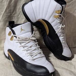 Jordan Men’s Sneakers in White, Black & Gold